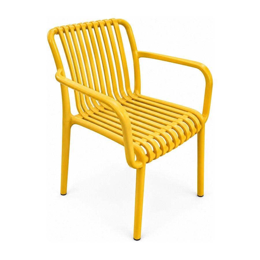Chaise lattes jaune