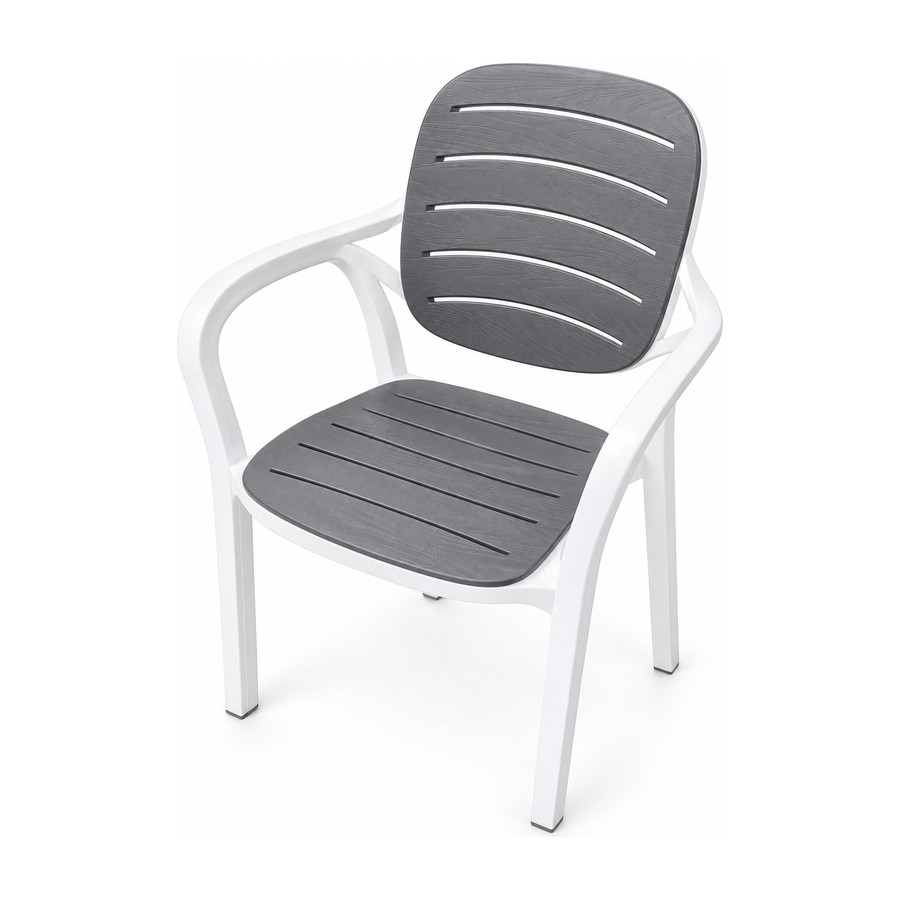 Chaise Erica blanc & gris