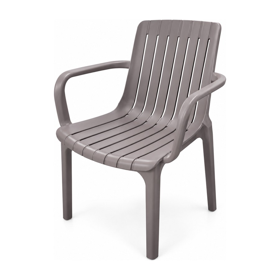 Chaise lattes taupe