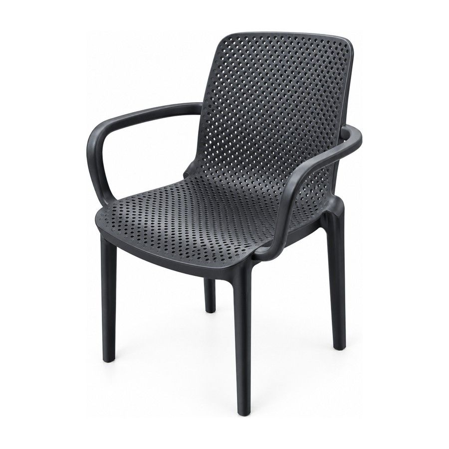 Chaise perforée noire